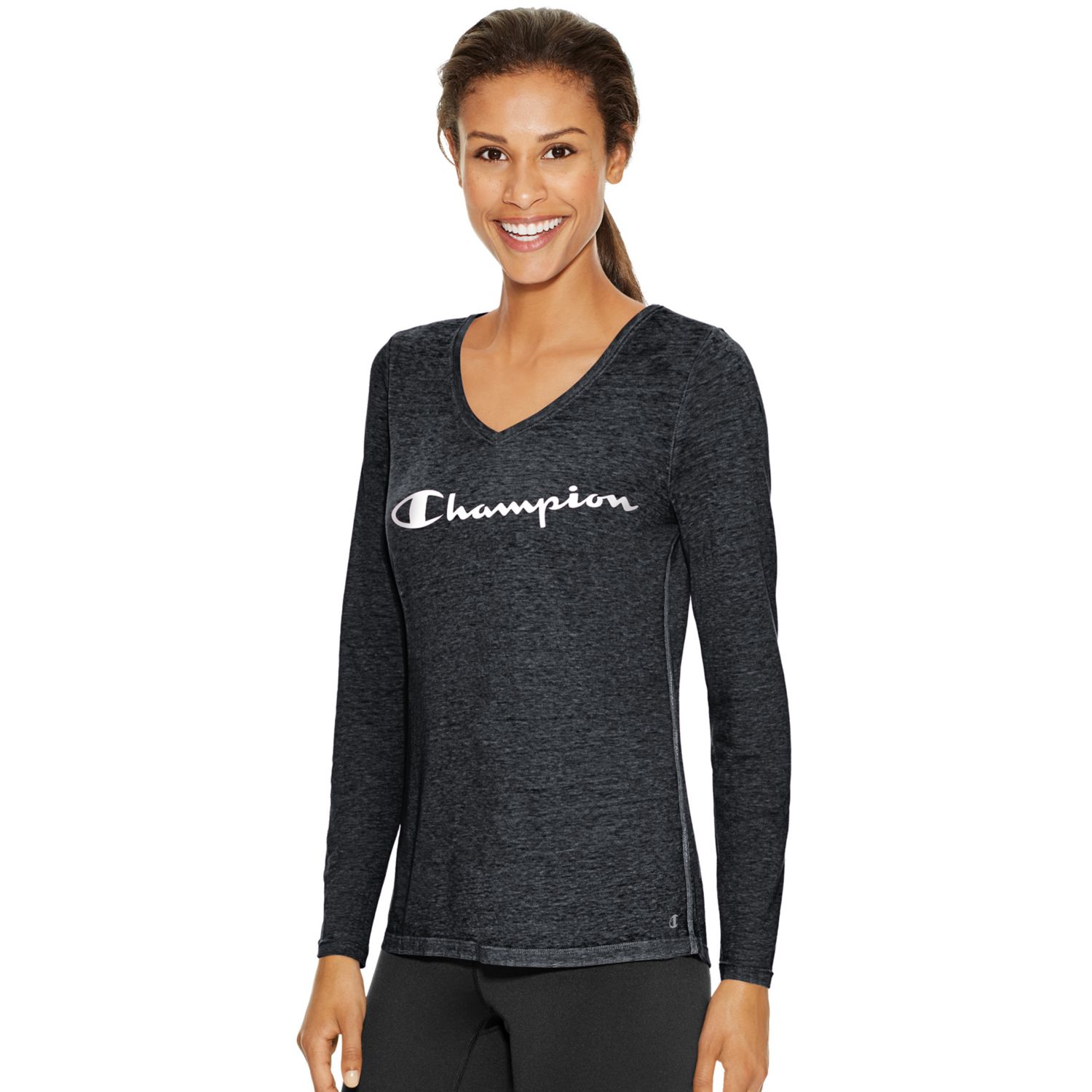 champion women's v neck t shirt