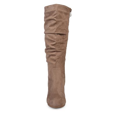 Journee Haze Women's Wedge Slouch Knee High Boots