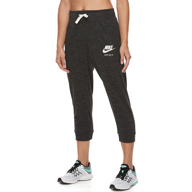 Nike Womens Gym Vintage Capris Black | White XXL