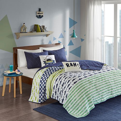 Urban Habitat Kids Aaron Shark Coverlet Set