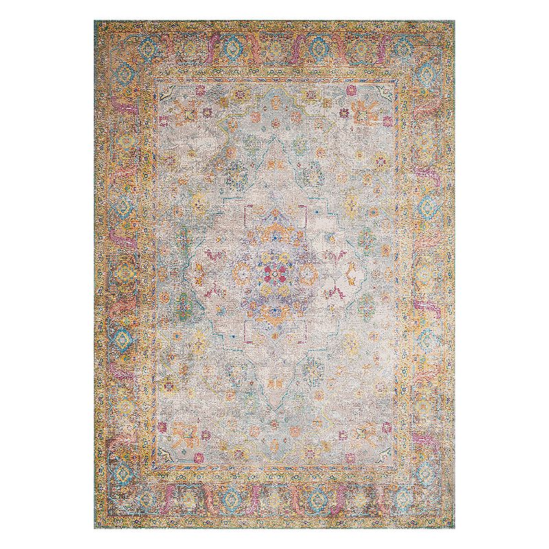 United Weavers Rhapsody Bromley Framed Floral I Rug, Natural, 12.5X15 Ft