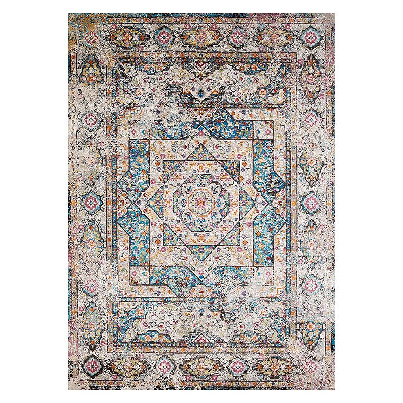 United Weavers Rhapsody Acton Framed Floral Rug, Multi, 8X10.5 Ft