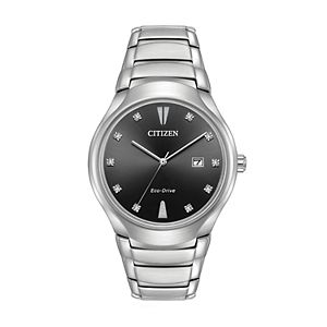 Citizen Eco-Drive Men's Paradigm Diamond Accent Stainless Steel Watch - AW1550-50E