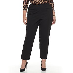 Plus Size Cathy Daniels Pull-On Black Pants