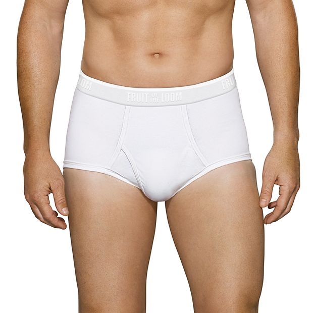 Fruit of the Loom Big Men's White Briefs, 3 Pack 