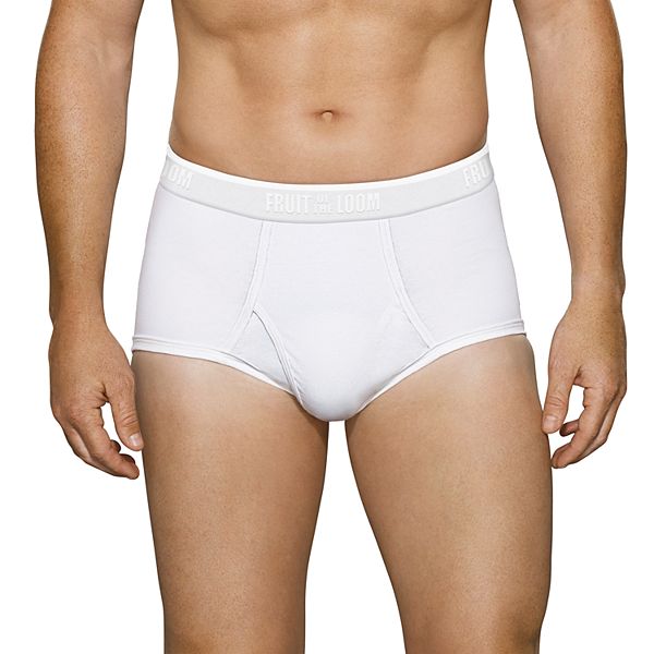 14 White Large L 36-38 Inch Briefs Fruit Of The Loom Full Cut Tagless G 91-97 CM 