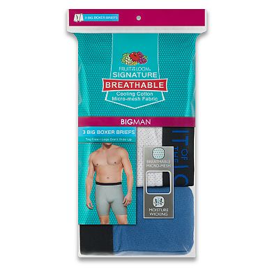 Men's Fruit of the Loom Signature Big Man Boxer Brief (3-pack)