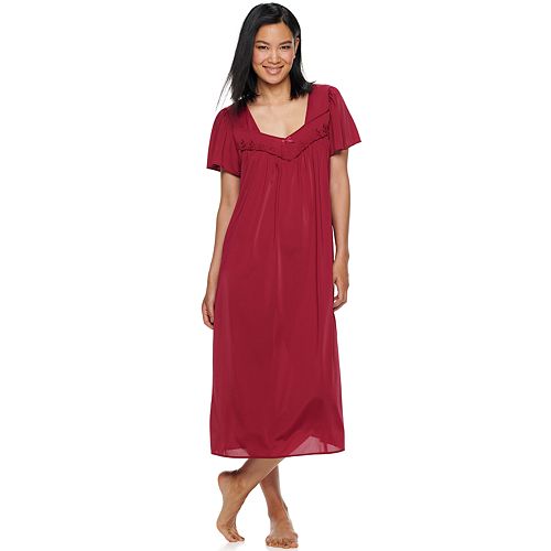 Women's Petite Miss Elaine Essentials Short Sleeve Night Gown