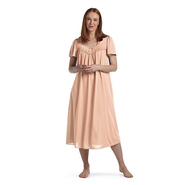 Womens petite long online sleeve nightgown