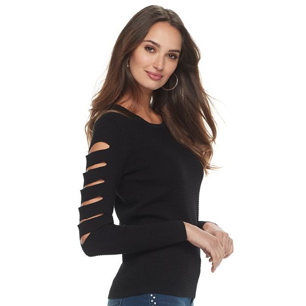 Sweater with arm on sale cutouts