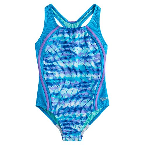 Girls 7-16 Speedo Tie-Dye Colorblock One-Piece Swimsuit