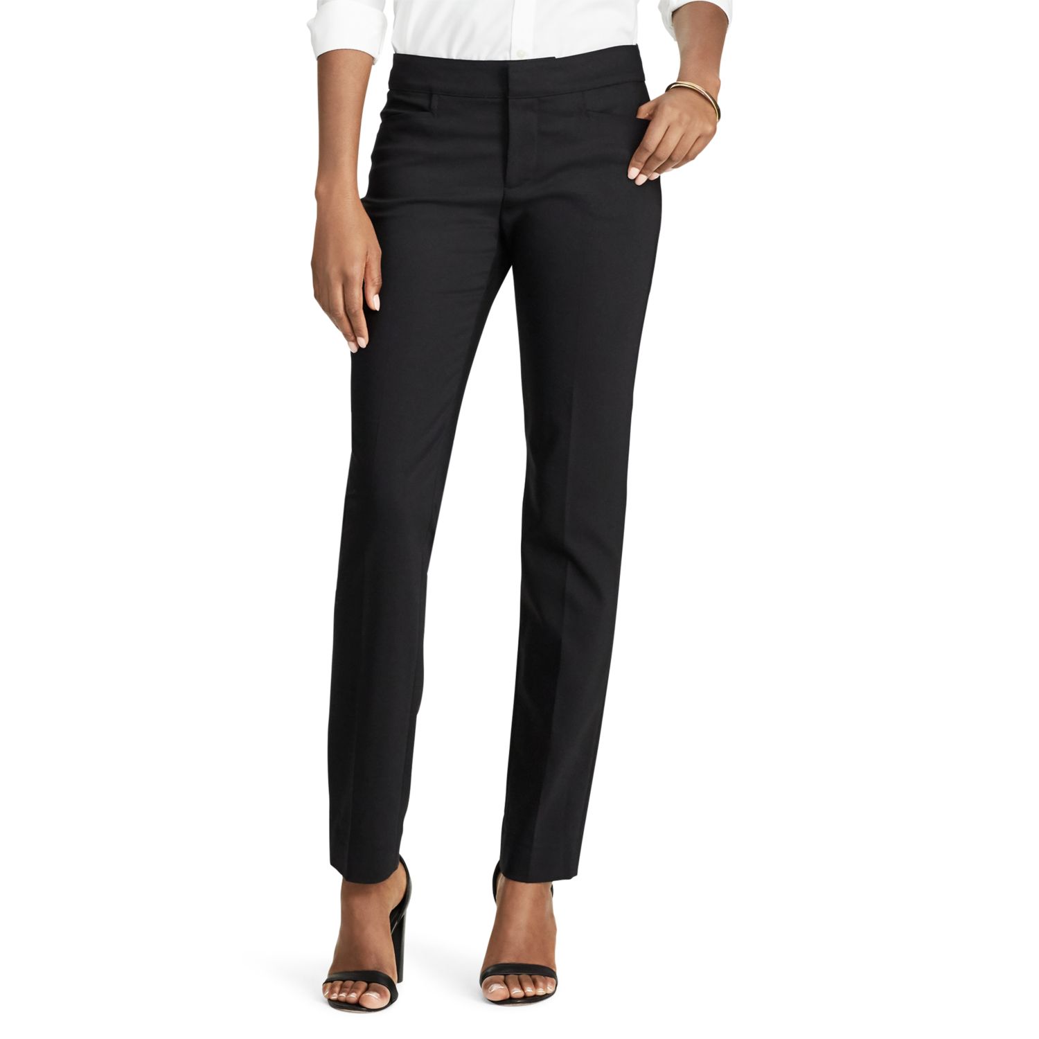 black stretch skinny pants