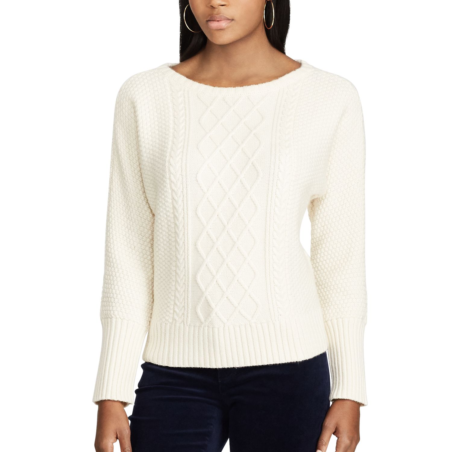 chaps cable knit sweater