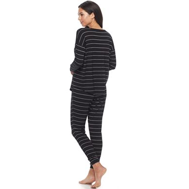 Women's Apt. 9® Pajamas: Drop Shoulder Sleep Top & Banded Bottom Sleep Pants Pants PJ Set
