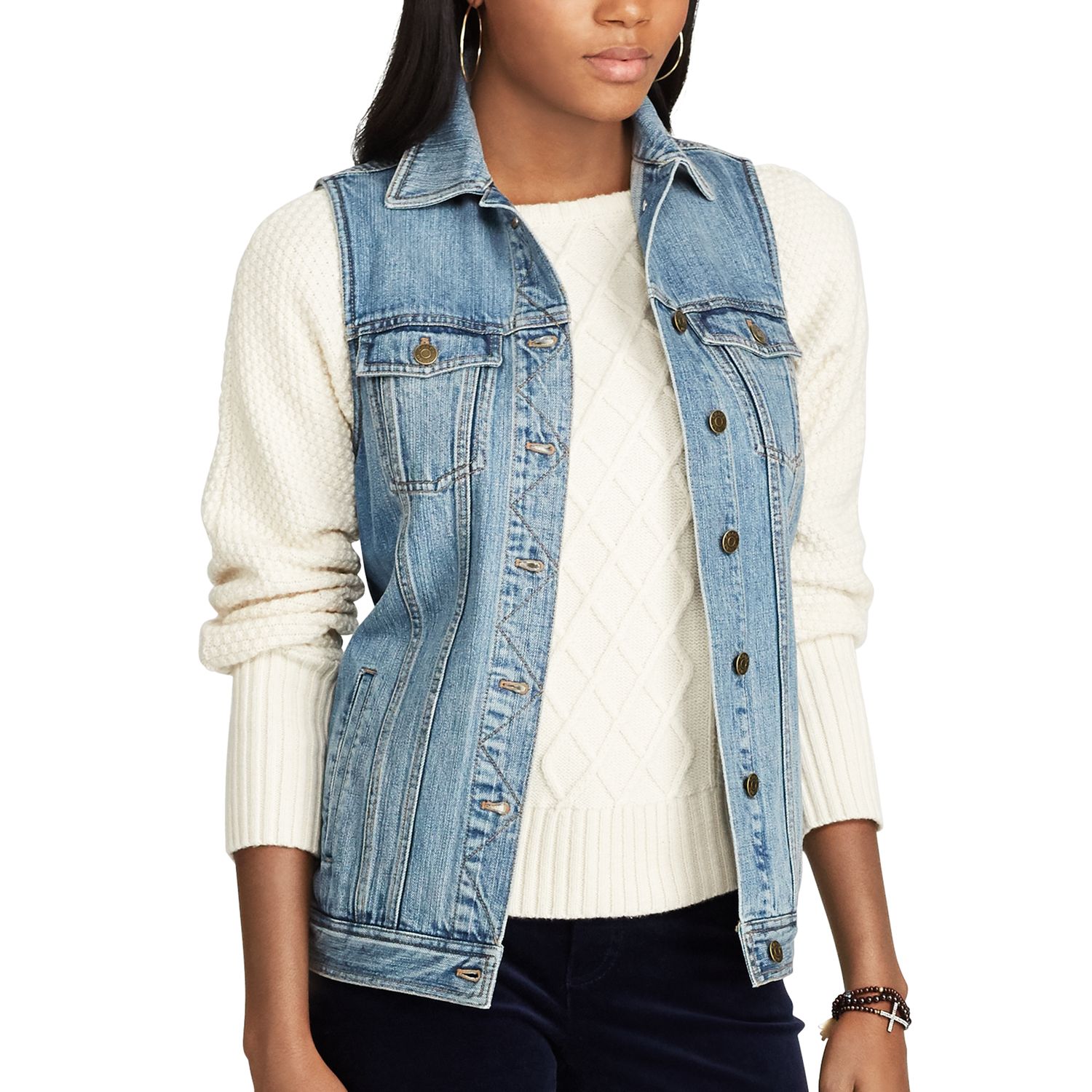 Women's Chaps Denim Vest