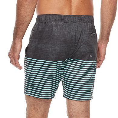 Men's Trinity Collective Chard Slim-Fit Striped Elastic Swim Shorts