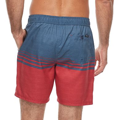 Men's Trinity Collective Barz Slim-Fit Striped Elastic Swim Shorts