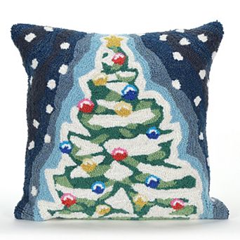 Liora Manne Frontporch Christmas Tree Indoor Outdoor Throw Pillow