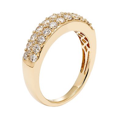14k Gold 1 Carat T.W. IGL Certified Diamond Pave Wedding Band