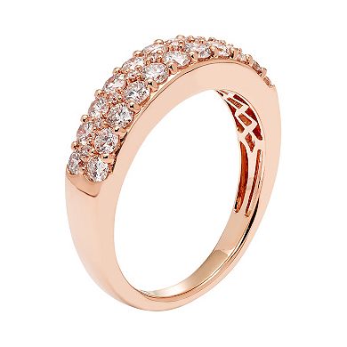 14k Gold 1 Carat T.W. IGL Certified Diamond Pave Wedding Band