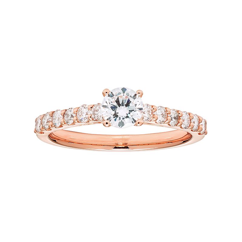 14k Gold 1 Carat T.W. IGL Certified Diamond Engagement Ring, Womens, Size: