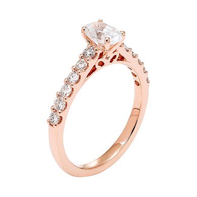 14k Gold 1 Carat T.W. IGL Certified Diamond Oval Engagement Ring
