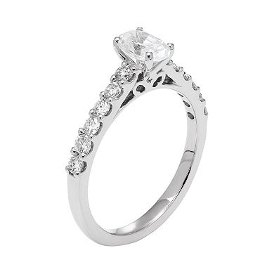 14k Gold 1 Carat T.W. IGL Certified Diamond Oval Engagement Ring