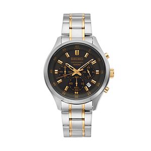 Seiko Men's Two Tone Stainless Steel Chronograph Watch - SKS591