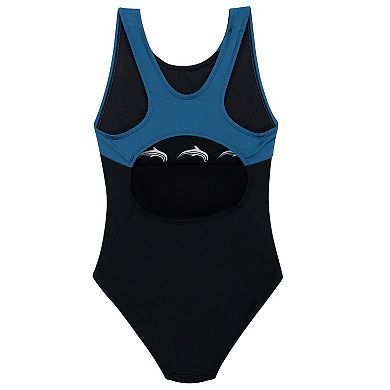 Women's Little Dolfin Aquashape Color Block Conservative One-Piece Swimsuit