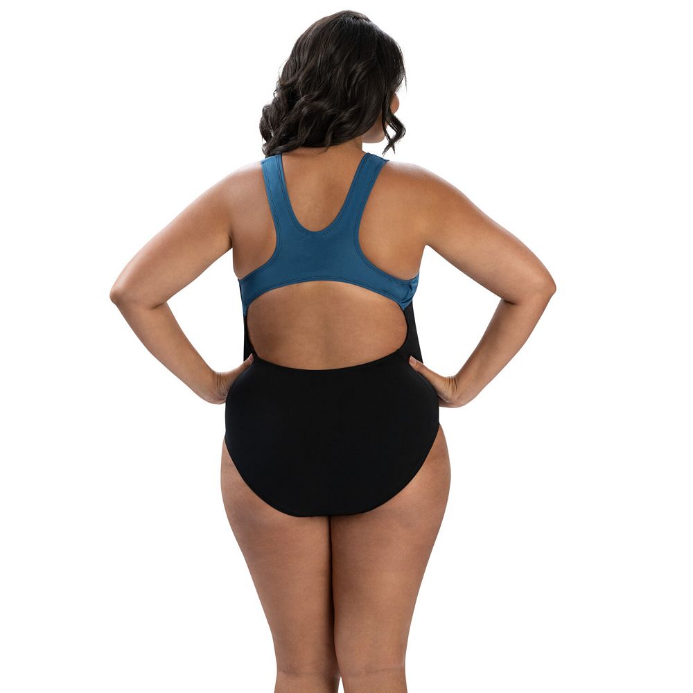 Women's Dolfin Aquashape Color Block Conservative One-Piece Swimsuit