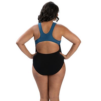 Women's Dolfin Aquashape Color Block Conservative One-Piece Swimsuit
