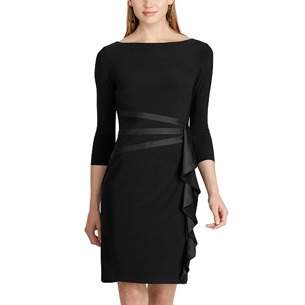 Women's Chaps Satin Trim Jersey Dress