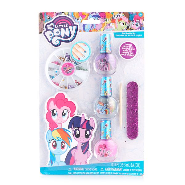 Girls 4 16 My Little Pony Twilight Sparkle Rainbow Dash Pinkie Pie Nail Polish Set - pinkie pie roblox id