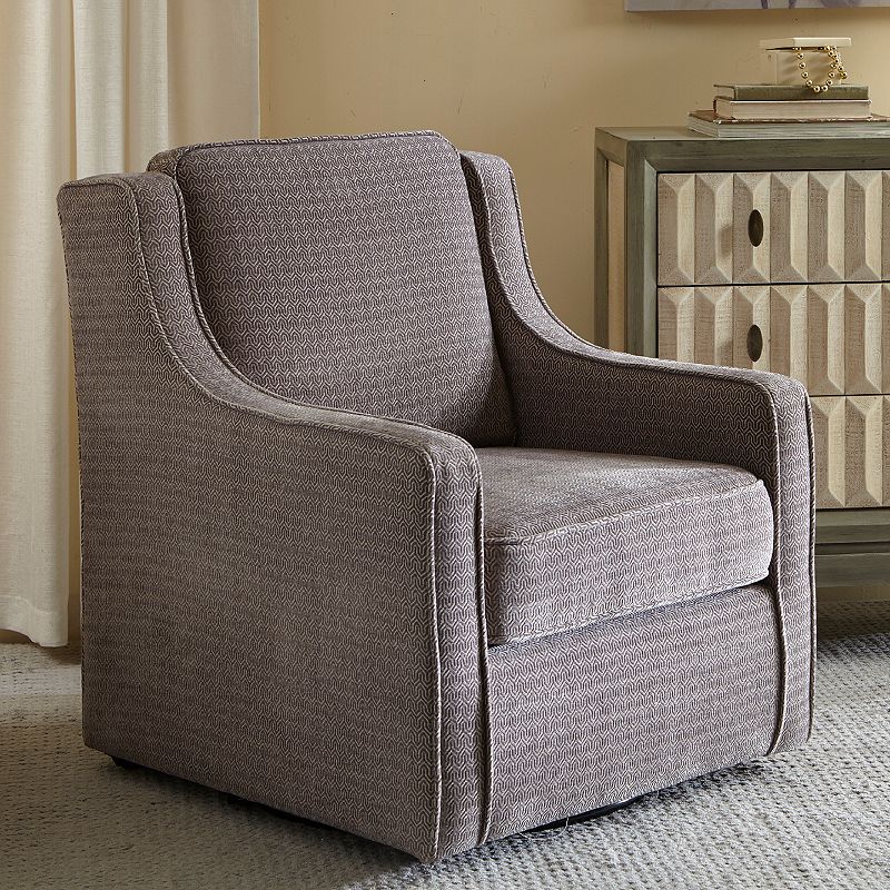 Madison Park Lois Swivel Arm Chair, Grey