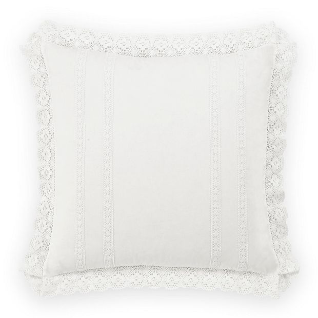 Laura Ashley Lifestyles 2 pack Annabella Crochet Euro Shams