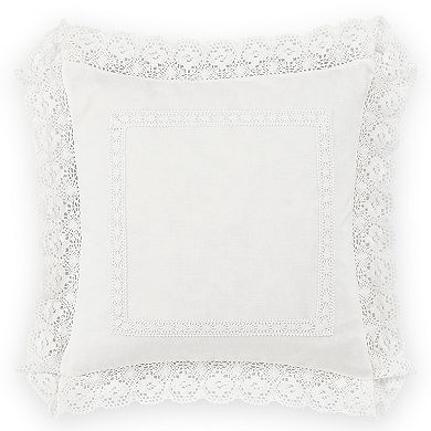 Laura Ashley Lifestyles Annabella Crochet Throw Pillow