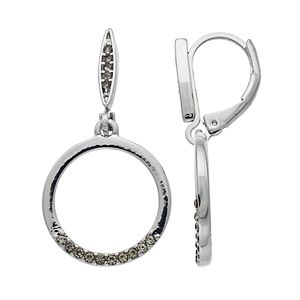 Simply Vera Vera Wang Pave Circle Nickel Free Drop Earrings