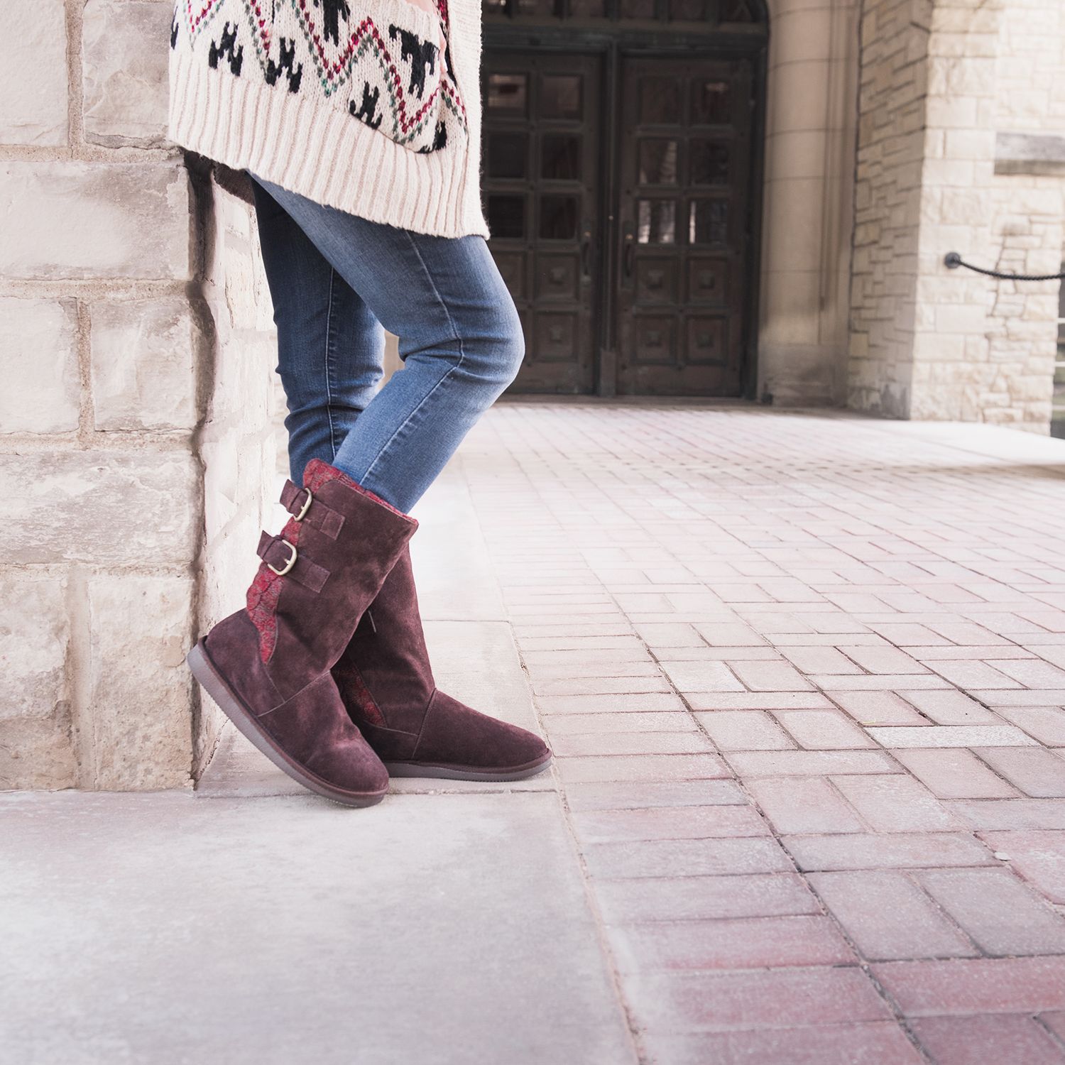 muk luks wide calf boots