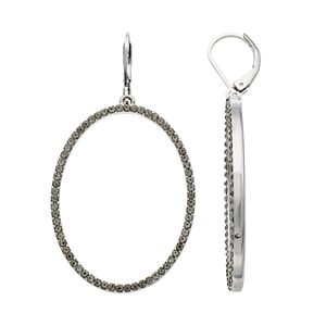 Simply Vera Vera Wang Pave Oval Nickel Free Pave Drop Earrings