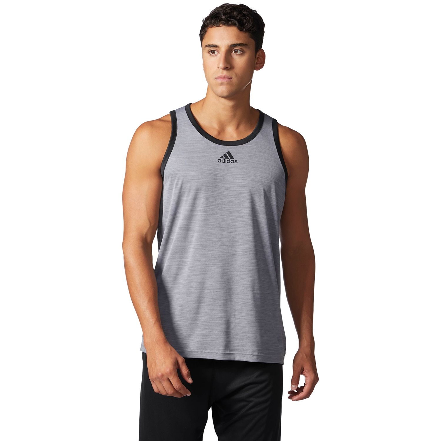 grey adidas tank top