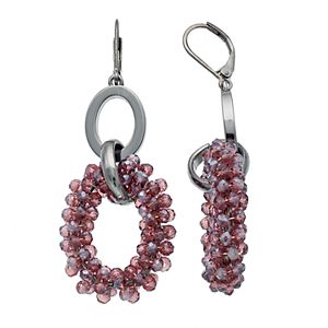 Simply Vera Vera Wang Beaded Oval Nickel Free Double Drop Earrings