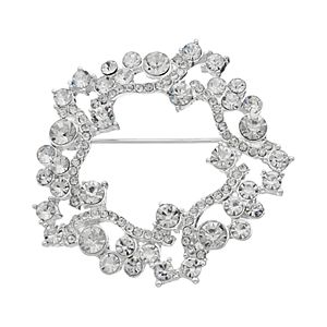 Dana Buchman Simulated Crystal Wreath Pin