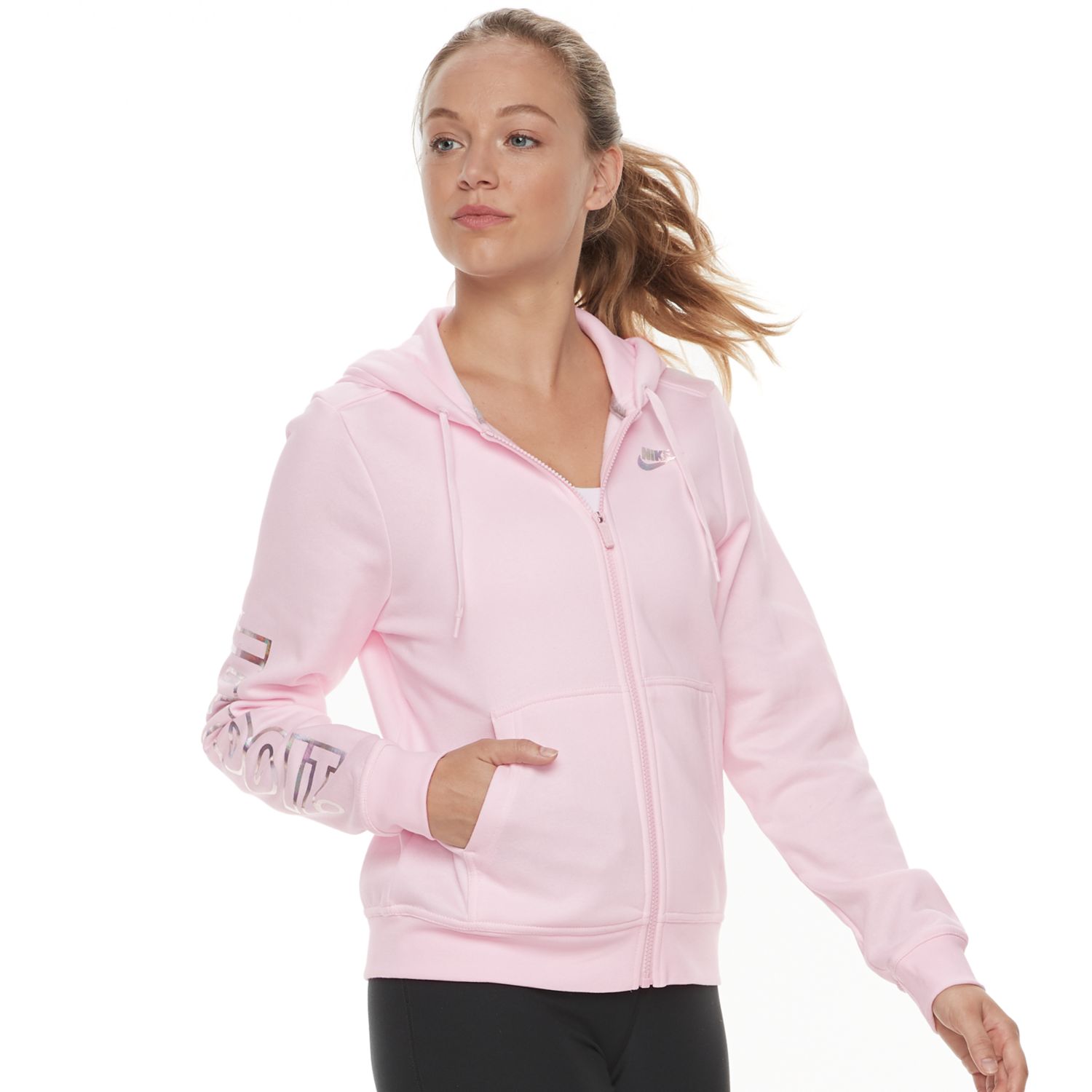 nike sportswear hoodie pink