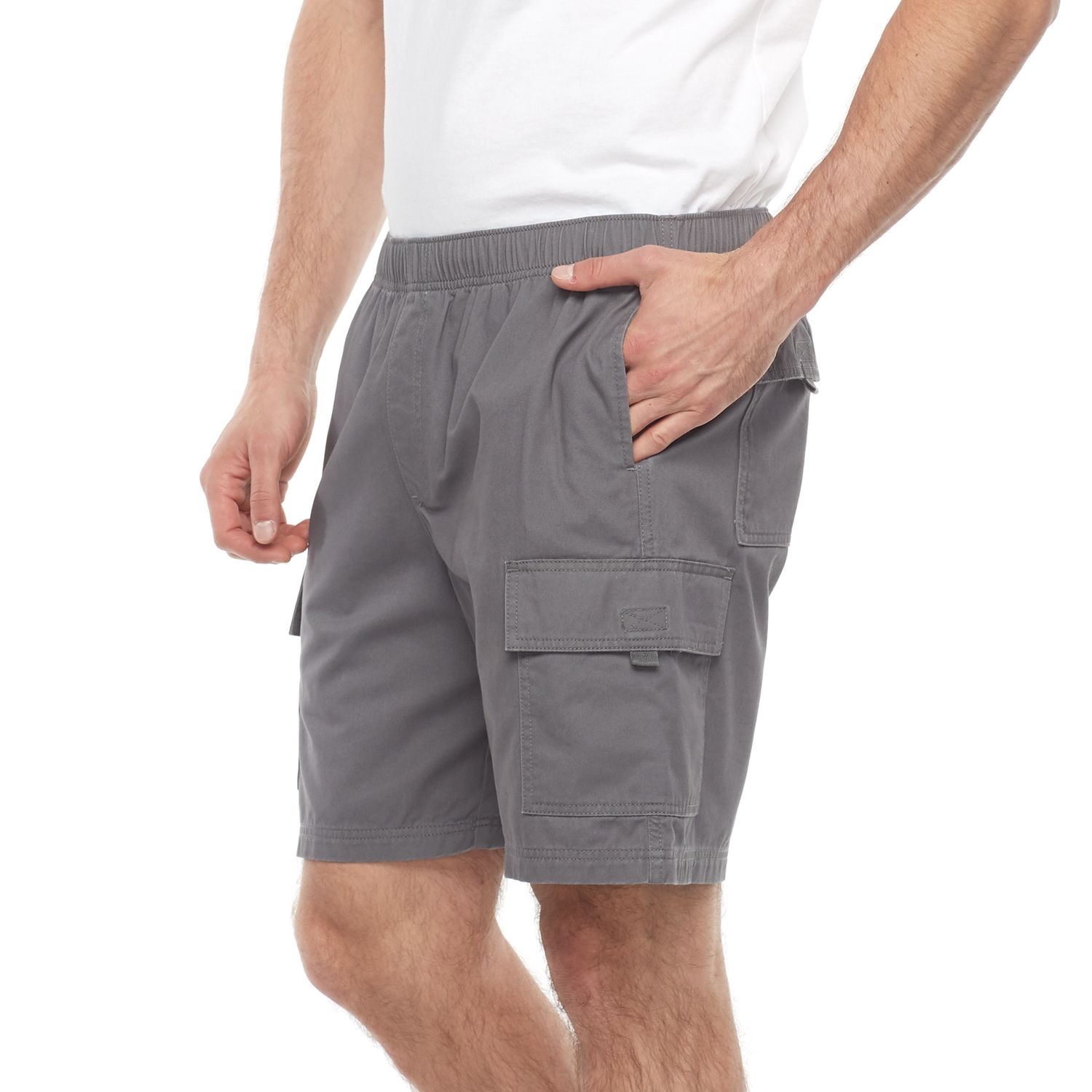 big and tall cargo shorts elastic waist