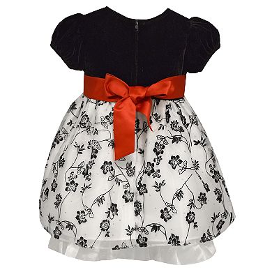 Baby Girl Bonnie Jean Velvet Floral Dress