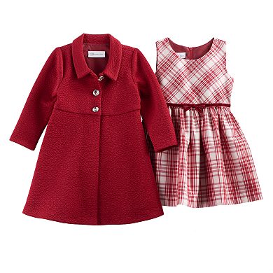 Baby Girl Bonnie Jean Plaid Dress & Jacket Set