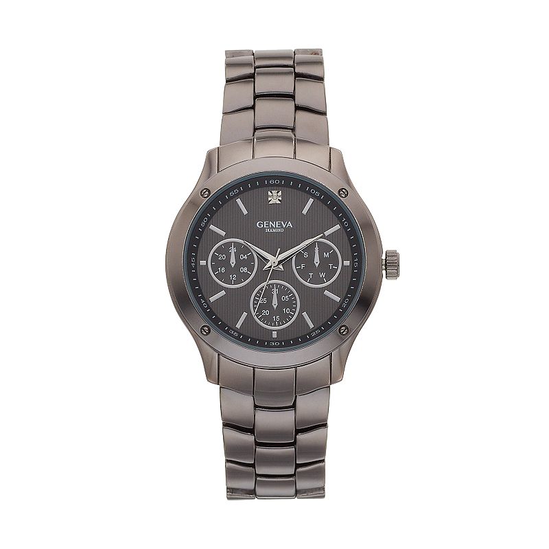 Geneva Men's Diamond Accent Watch - KL8088GU, Size: Large, Gray