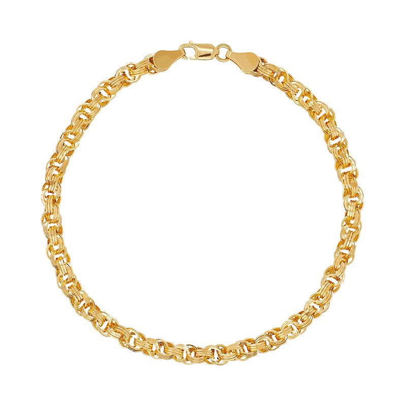 Everlasting Gold 14k Gold Circle Link Bracelet, Womens, Size: 7.25, Yel