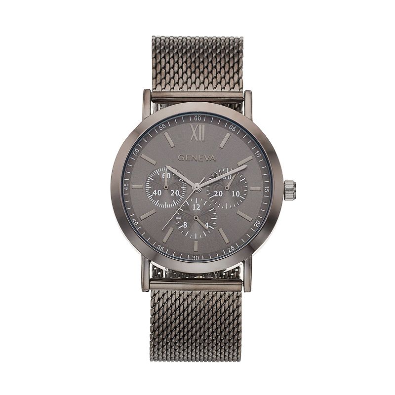 Geneva Men's Mesh Watch - KH8048GU, Size: Large, Gray