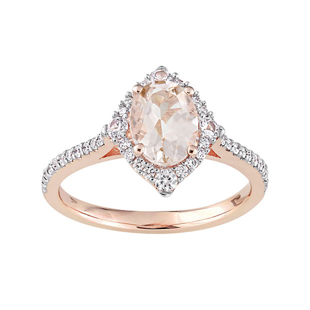 Stella Grace 10k Rose Gold Morganite & 1/4 Carat T.W. Diamond